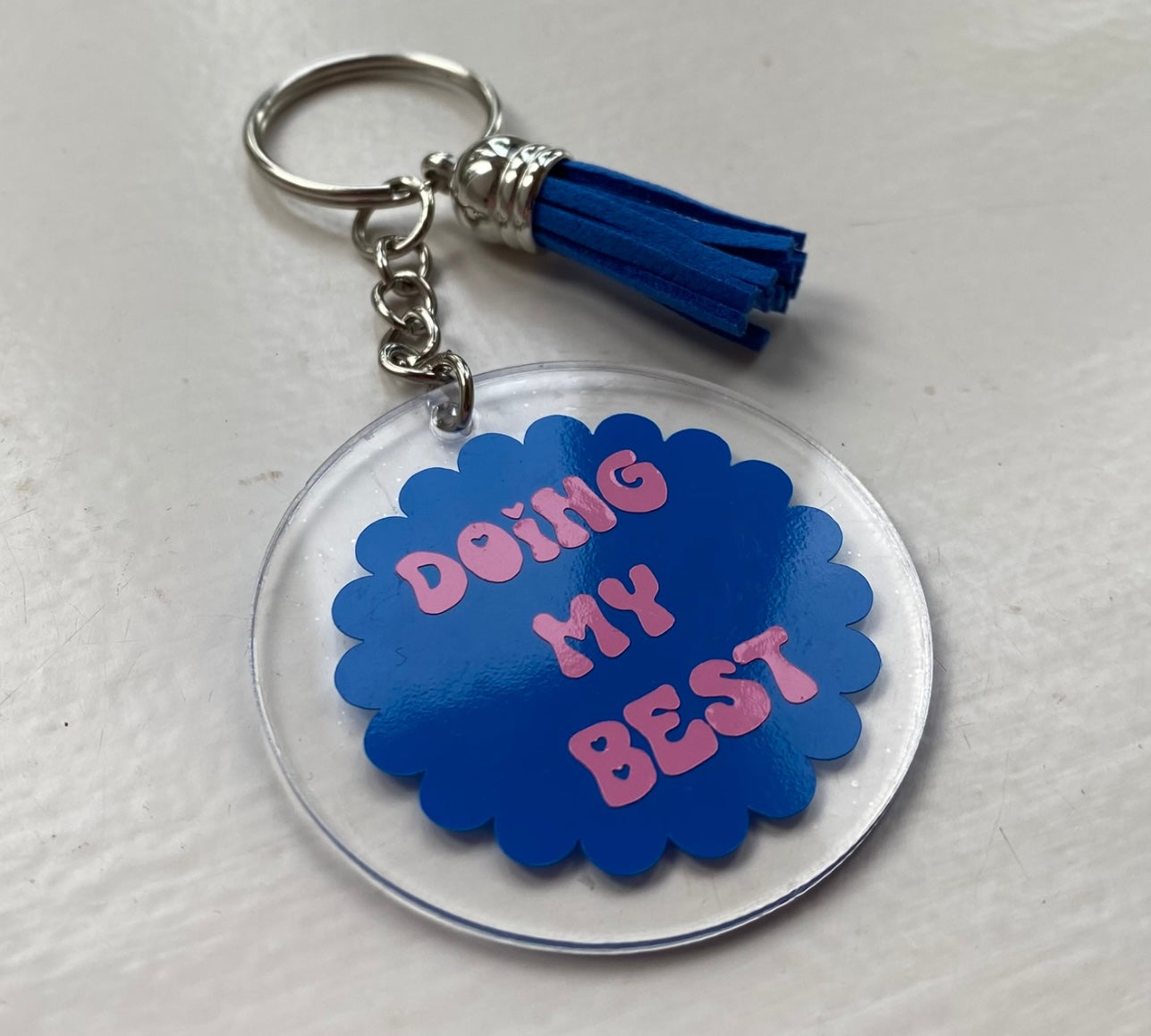 'DOING MY BEST' keyring