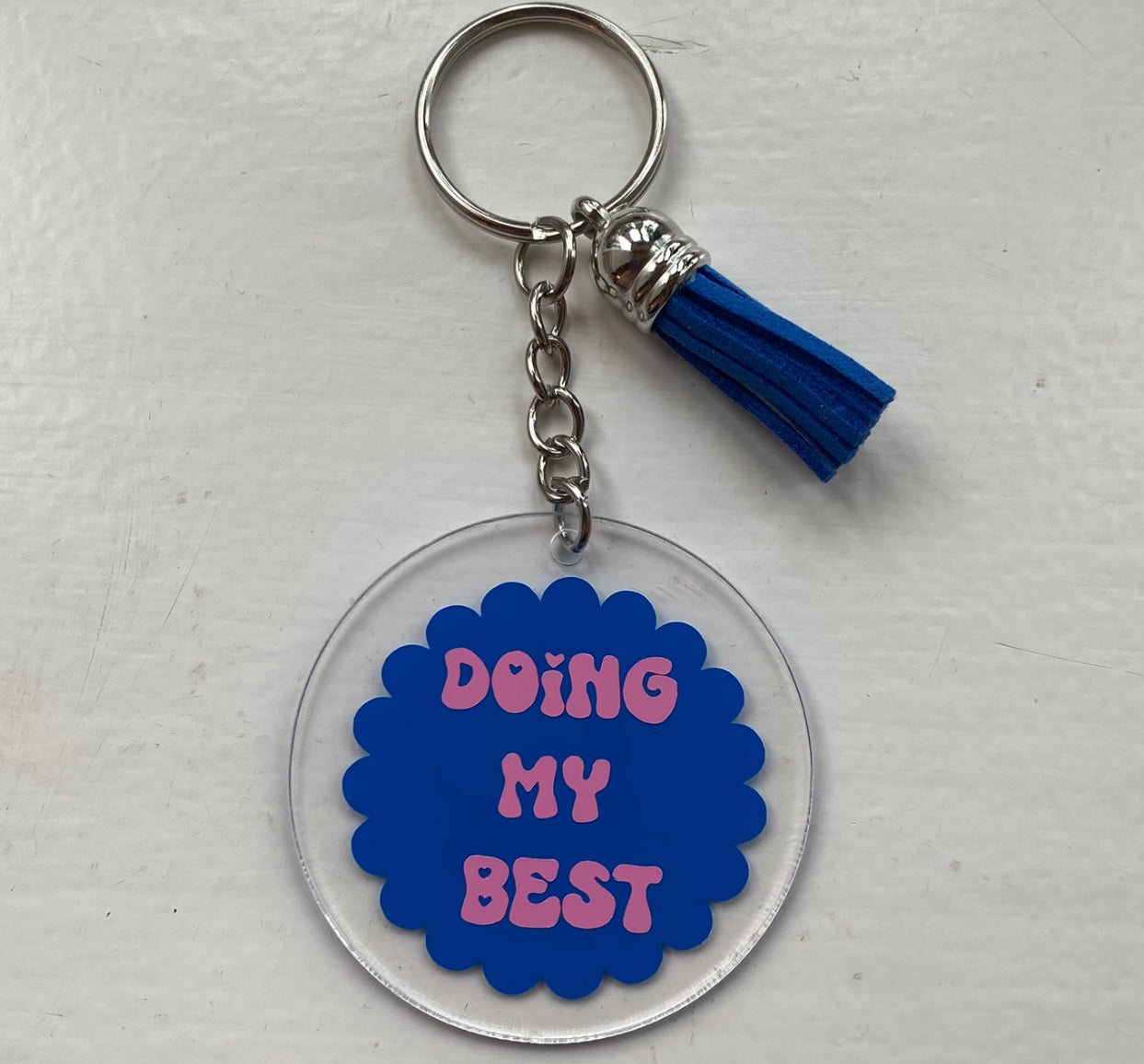 'DOING MY BEST' keyring