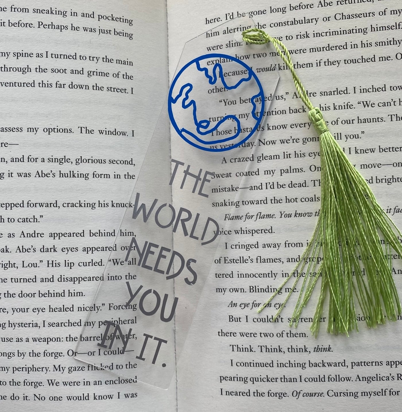 'WORLD NEEDS YOU' bookmark