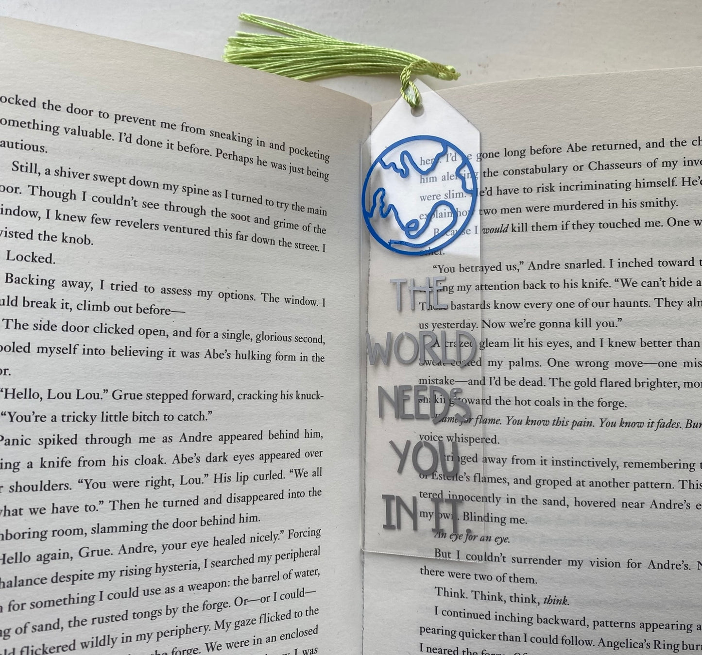 'WORLD NEEDS YOU' bookmark
