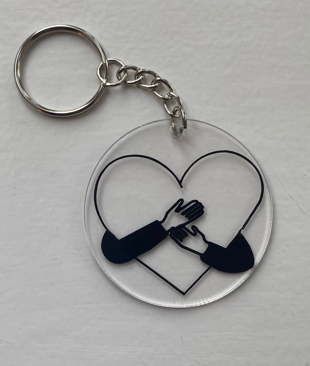 'HEART HUG' keyrings