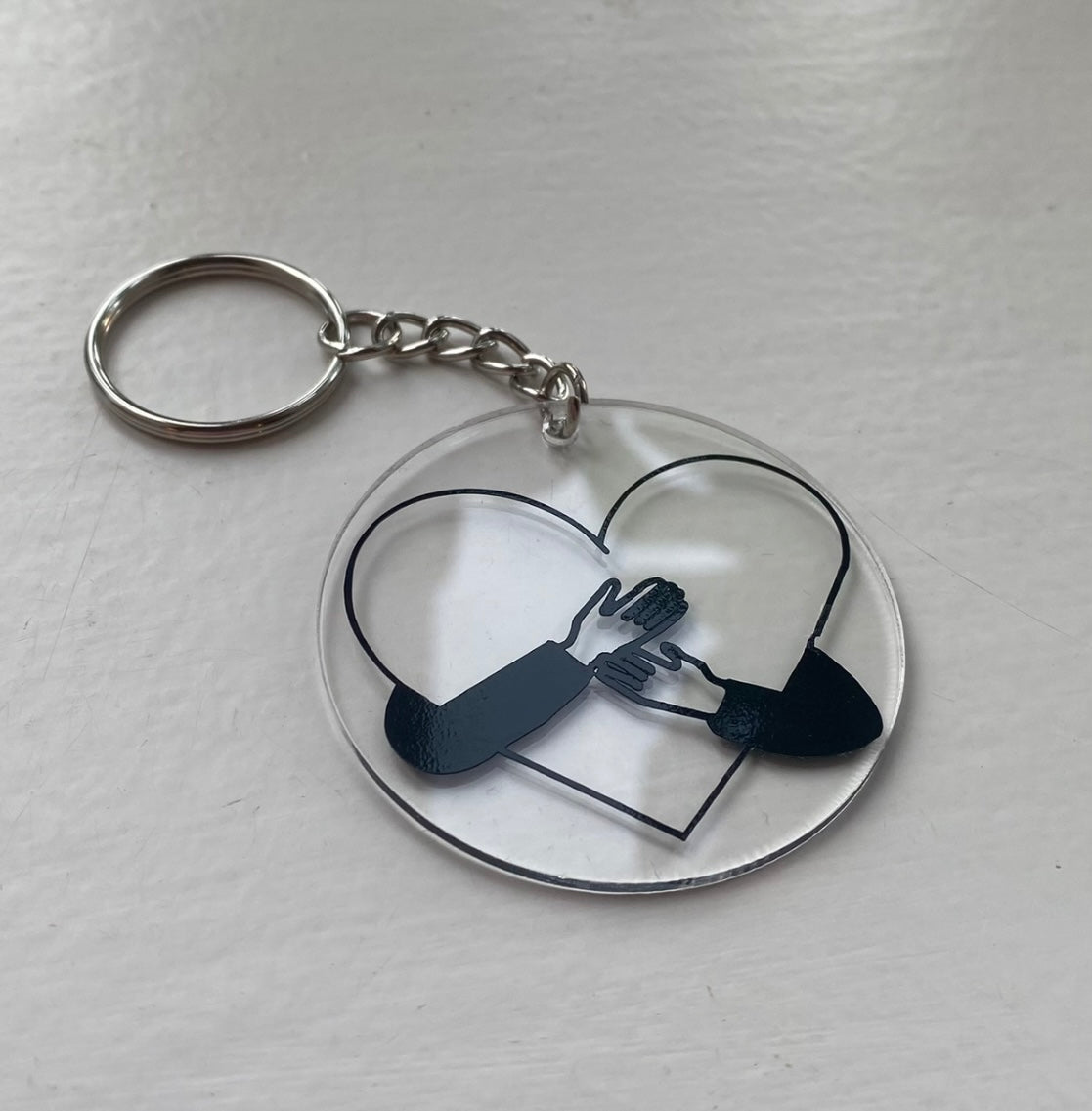 'HEART HUG' keyrings