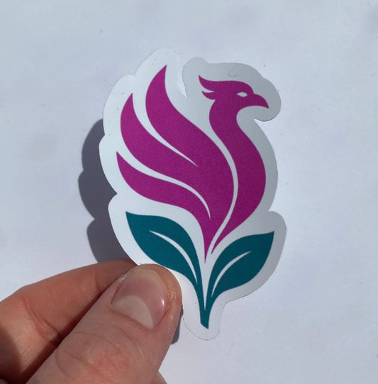 'BLOOMIN' PHOENIX' Die-Cut Self Adhesive Sticker