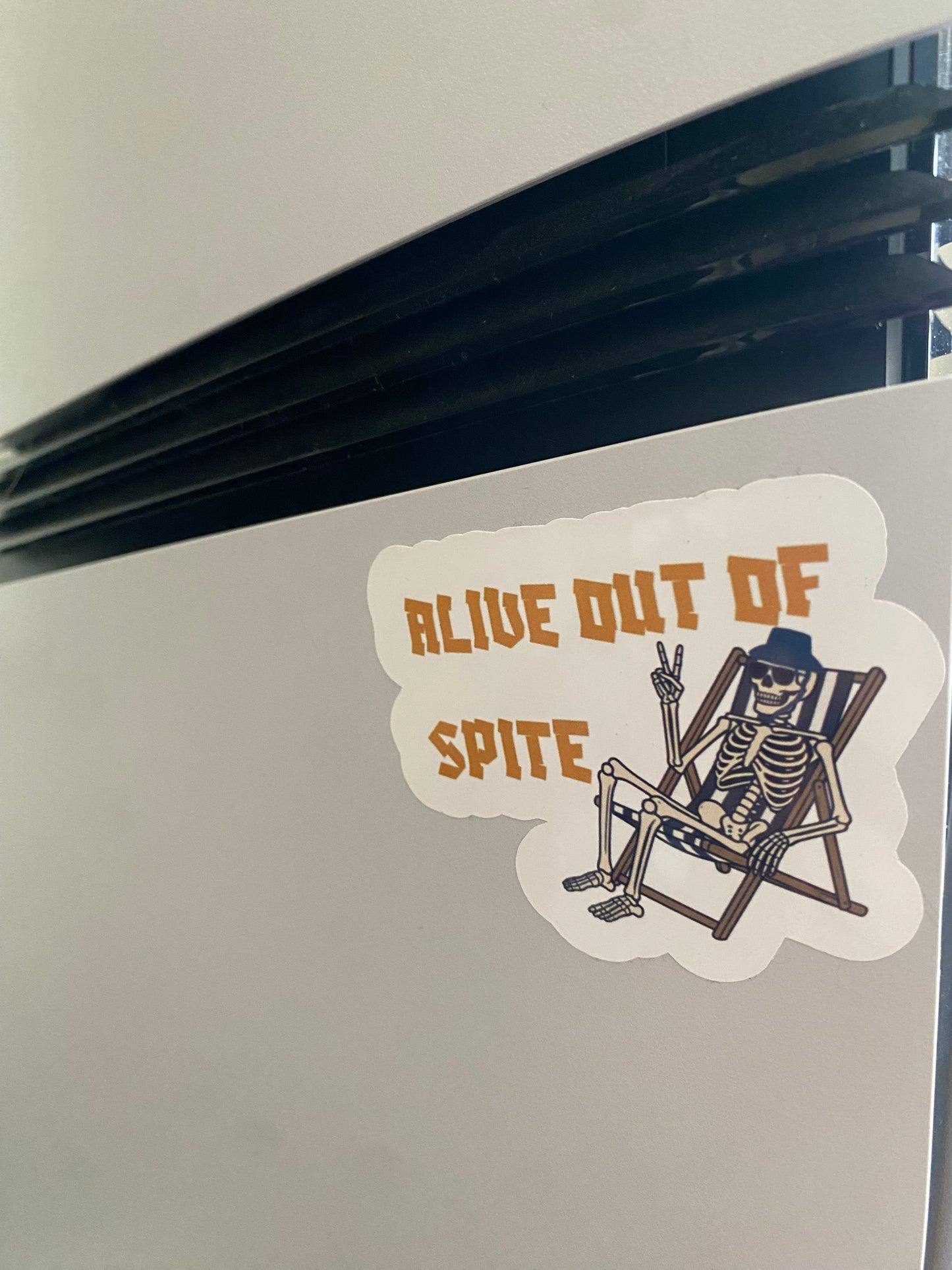 'ALIVE OUT OF SPITE' Die-Cut Self Adhesive Sticker