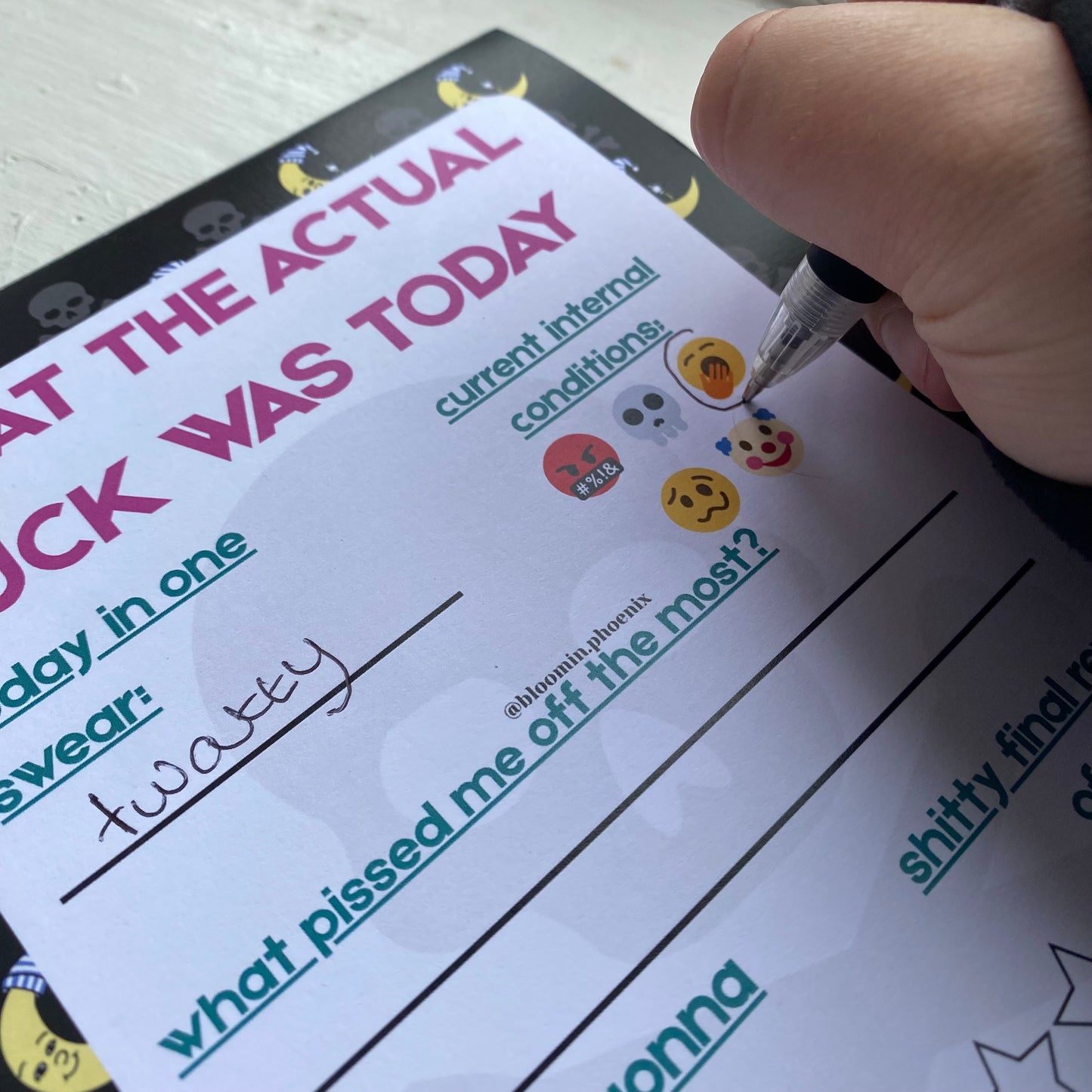 'WTAF WAS TODAY' A5 notepad