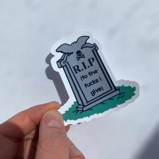 'FUCKS I GIVE' Die-Cut Self Adhesive Sticker