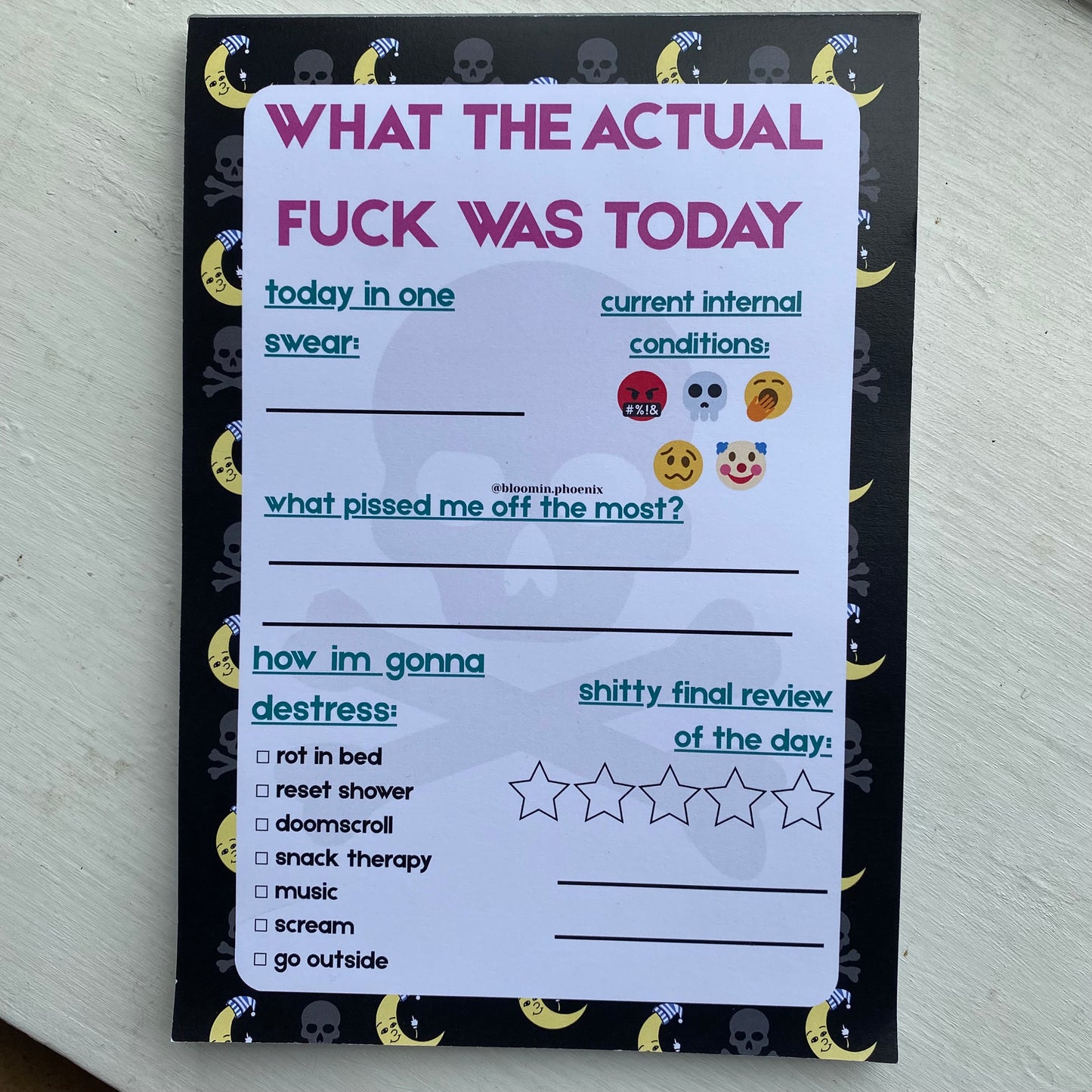 'WTAF WAS TODAY' A5 notepad