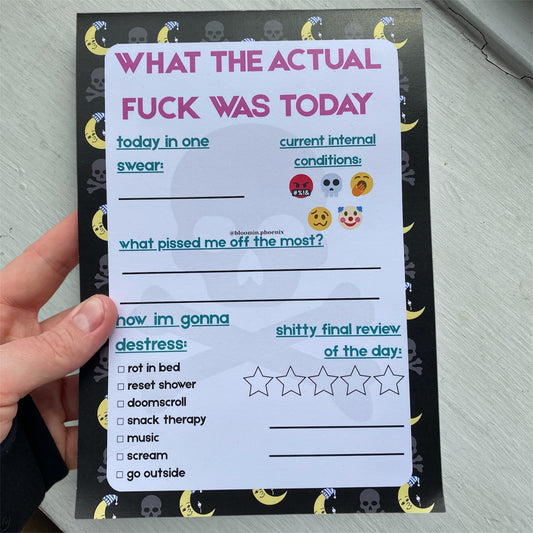 'WTAF WAS TODAY' A5 notepad