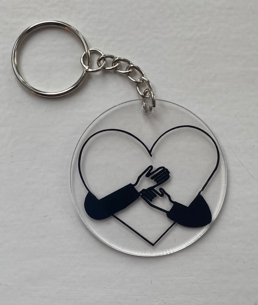 'HEART HUG' keyrings